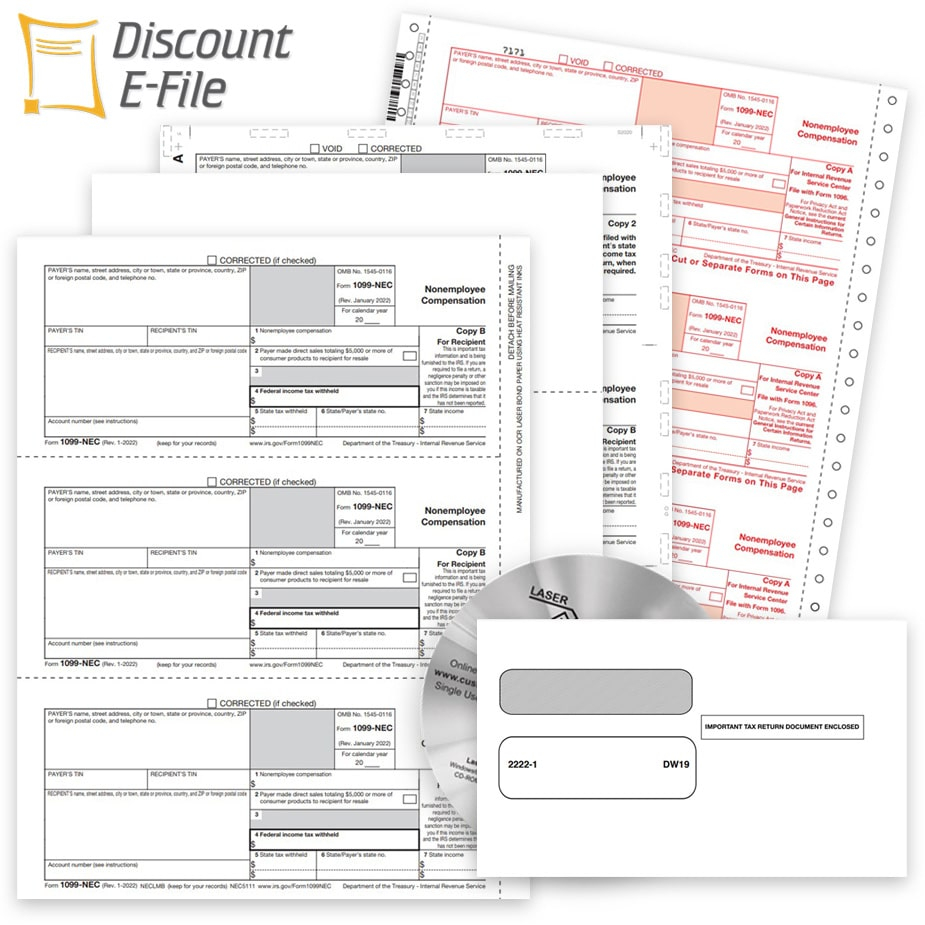 1099NEC Tax Forms 2022 Non Employee Compensation ZBPforms