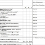 11 Free Interview Evaluation Forms Scorecard Templates Best