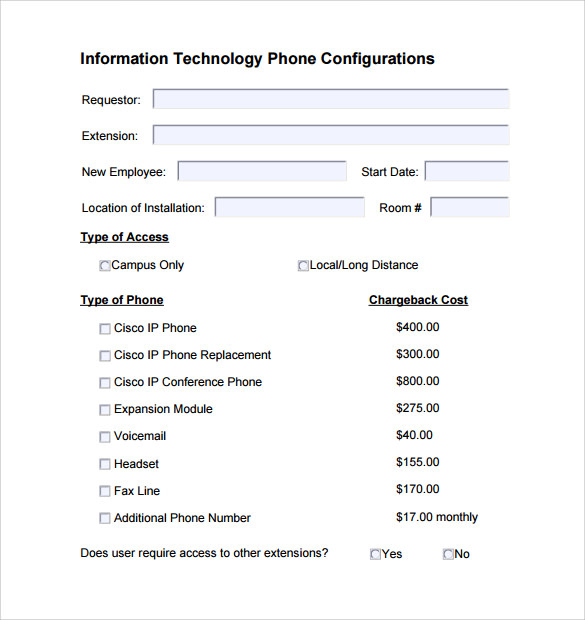 13 Computer Service Request Form Templates To Download Sample Templates