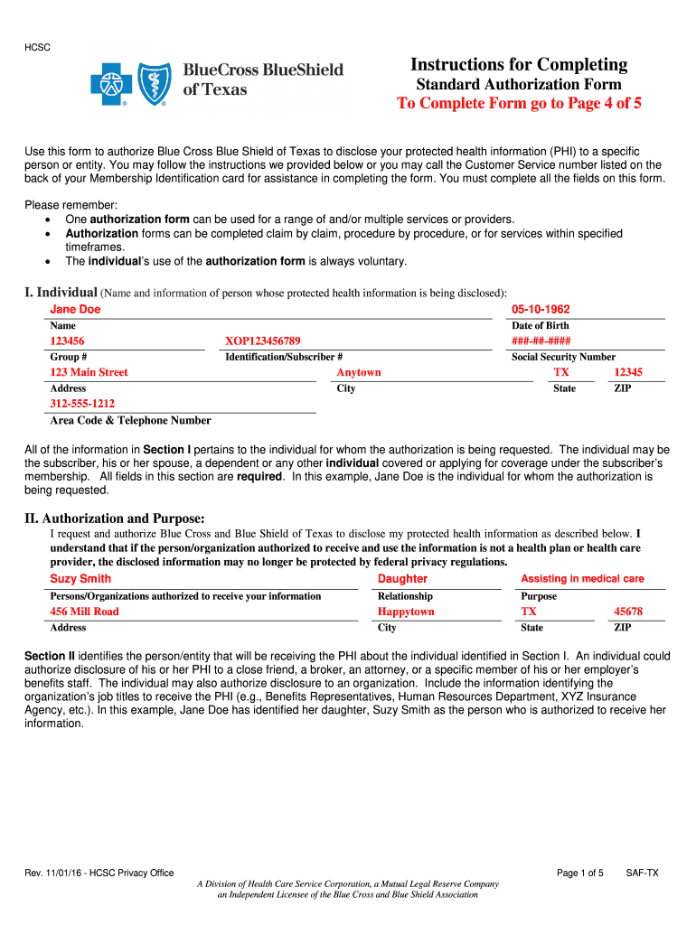 2012 Form TX Blue Cross Blue Shield SAF TX Fill Online Printable 