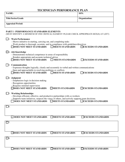 205 Employee Performance Evaluation Form Doc Page 6 Free To Edit 