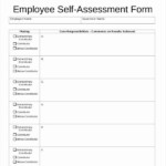 24 Employee Self Evaluation Form Template In 2020 Self Assessment