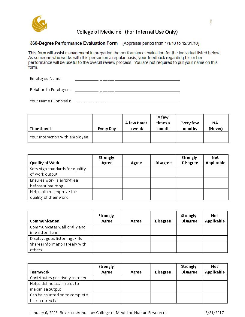 360 Degree Feedback Questionnaire 360 Review Template Pdf