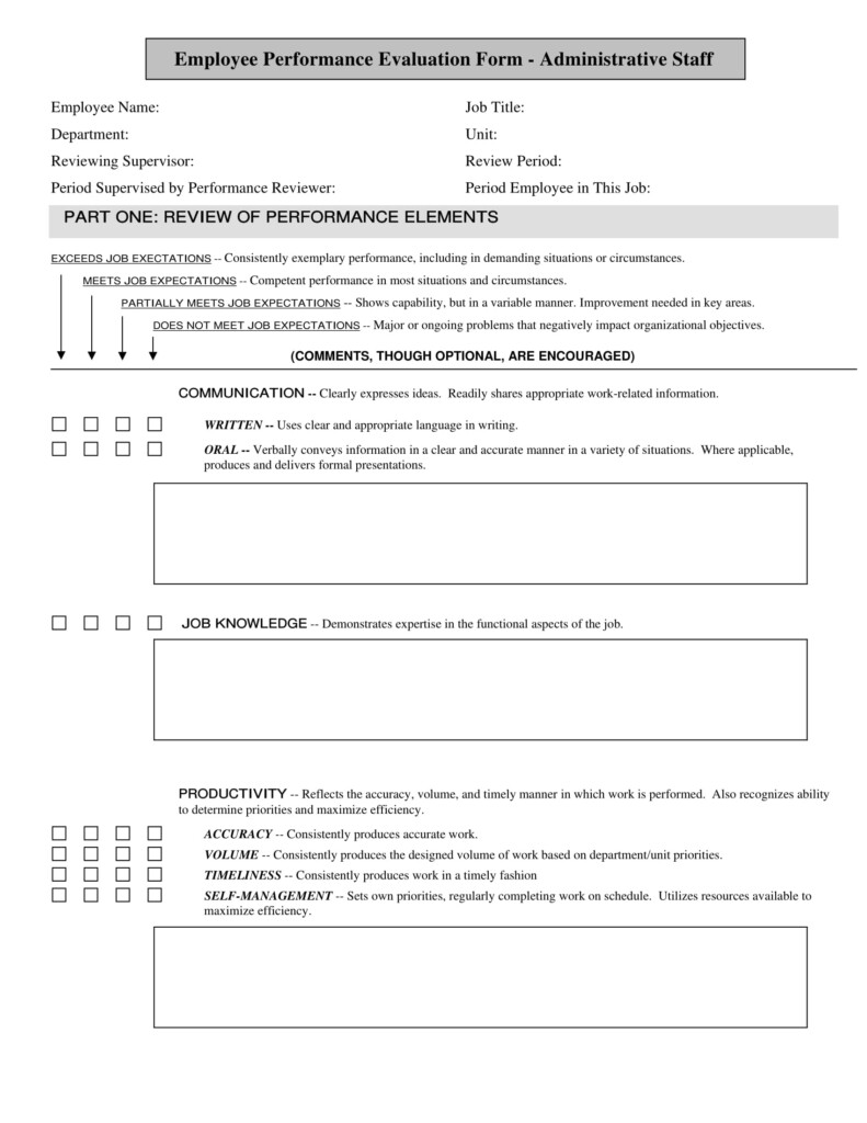 9 Employee Evaluation Form Examples PDF Examples