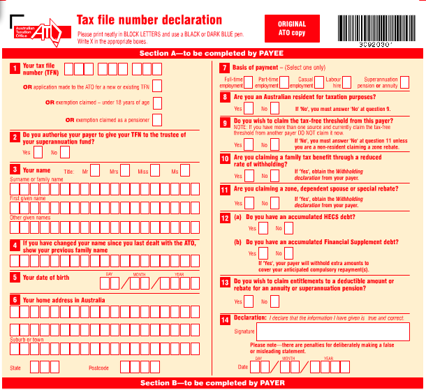 Ato New Employee Declaration Form 2022 Employeeform