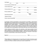 Background Check Authorization Form Template Background Check Resume