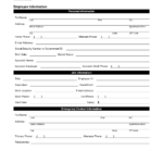 Employee Personal Information Form Template Employment Form Job