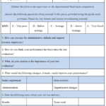 Evaluation Employee Employee Evaluation Form Self Assessment