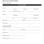 Examples Of HR Forms Format Sample Examples