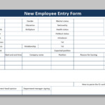 EXCEL Of Dark Blue New Employee Entry Form xls WPS Free Templates