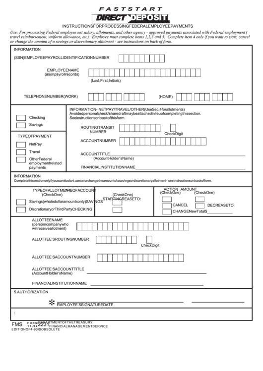 Fillable Form 11 92 Federal Employee Payment Faststart Printable Pdf