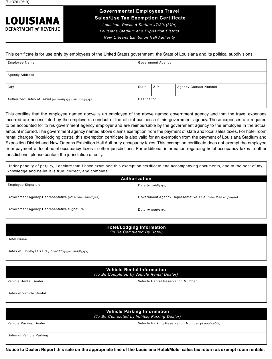 Form R 1376 Download Fillable PDF Or Fill Online Governmental Employees