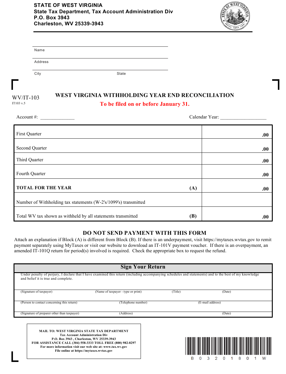 West Virginia Employee Tax Withholding Form - NewEmployeeForms.com