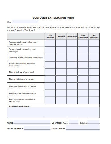 FREE 10 Satisfaction Form Templates In PDF Free Premium Templates