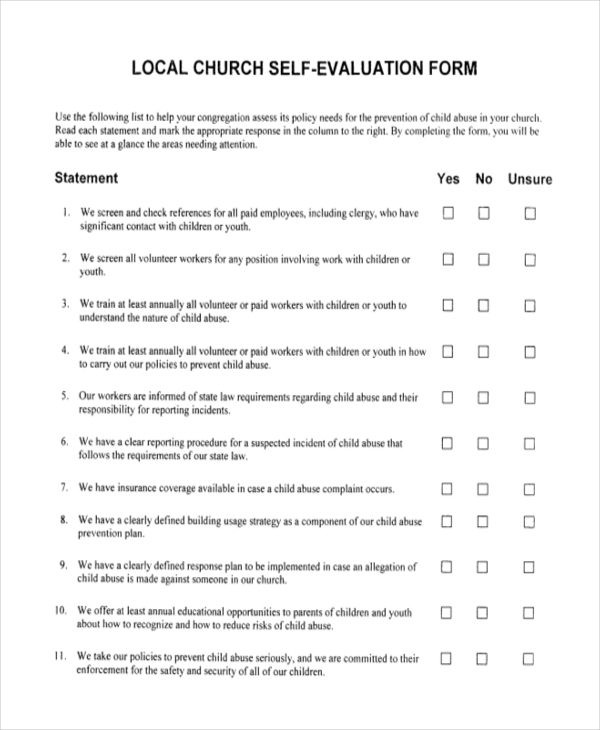 FREE 11 Sample Employee Self Evaluation Forms In PDF MS Word Excel