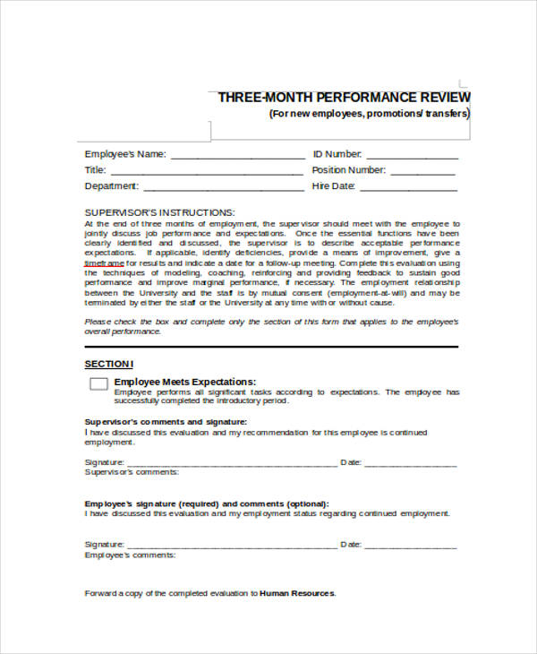 FREE 20 Employee Review Forms In PDF MS Word