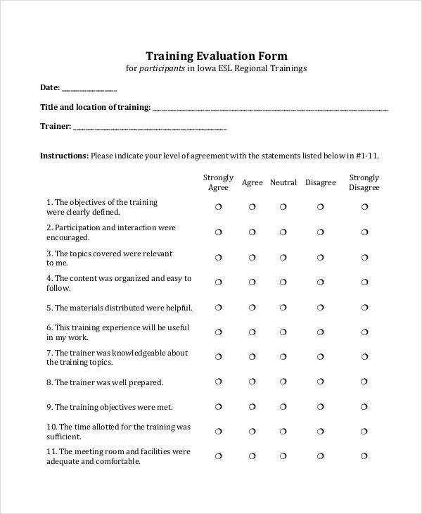 FREE 21 Employee Evaluation Form Samples Templates In PDF MS Word