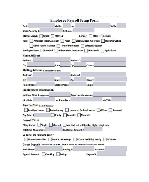 FREE 34 Printable Payroll Forms In PDF Excel MS Word