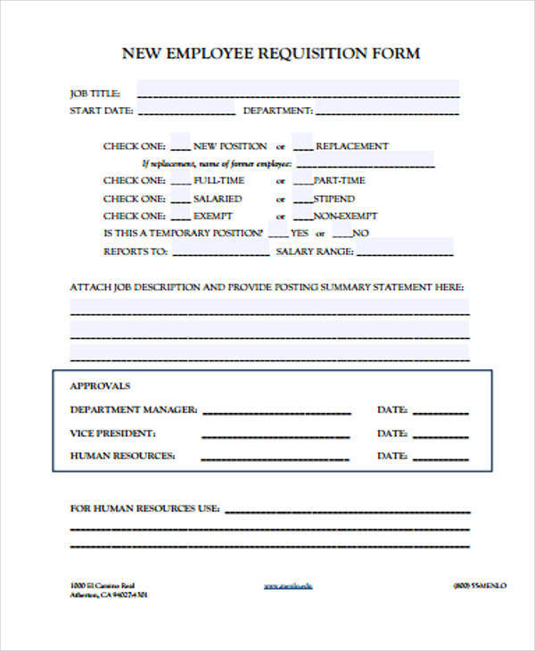 FREE 40 Sample Requisition Forms In PDF