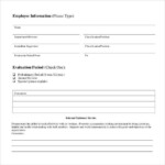 FREE 41 Sample Employee Evaluation Forms In PDF