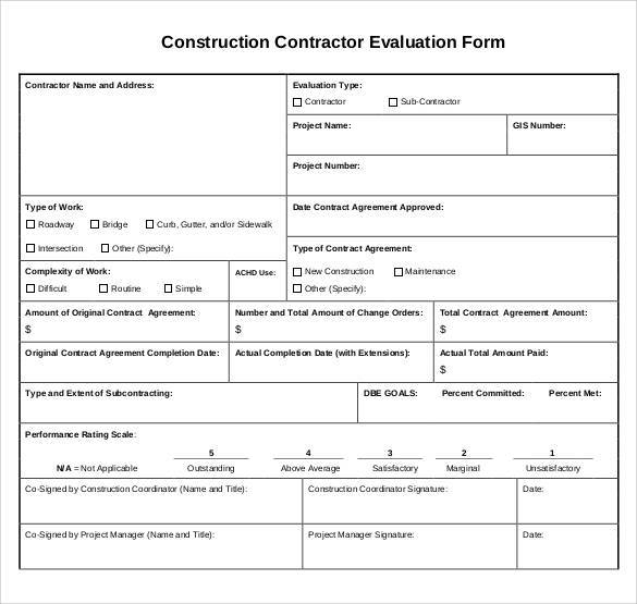 FREE 41 Sample Employee Evaluation Forms In PDF