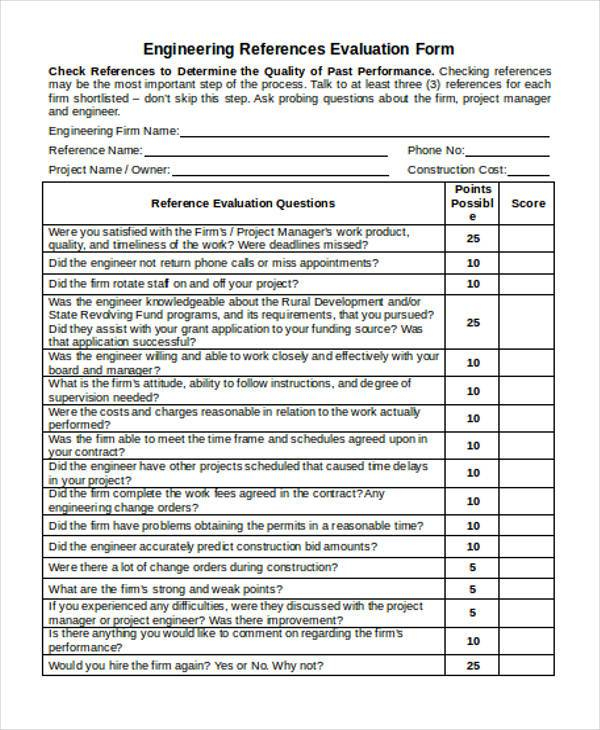 FREE 51 Sample Evaluation Form In PDF MS Word Excel