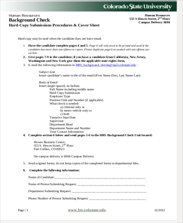 FREE 8 Sample Background Check Release Forms In MS Word PDF