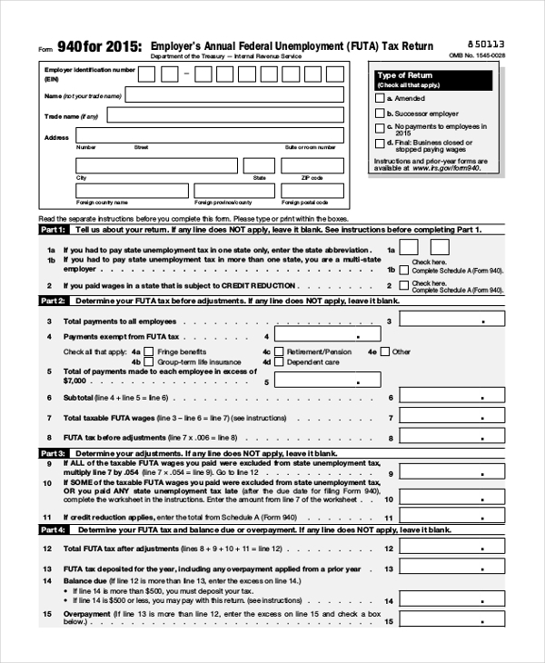 FREE 8 Sample Payroll Tax Forms In PDF Excel MS Word