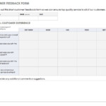 Free Feedback Form Templates Smartsheet With Regard To Blank