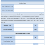 Free Printable Liability Release Form Template Form GENERIC