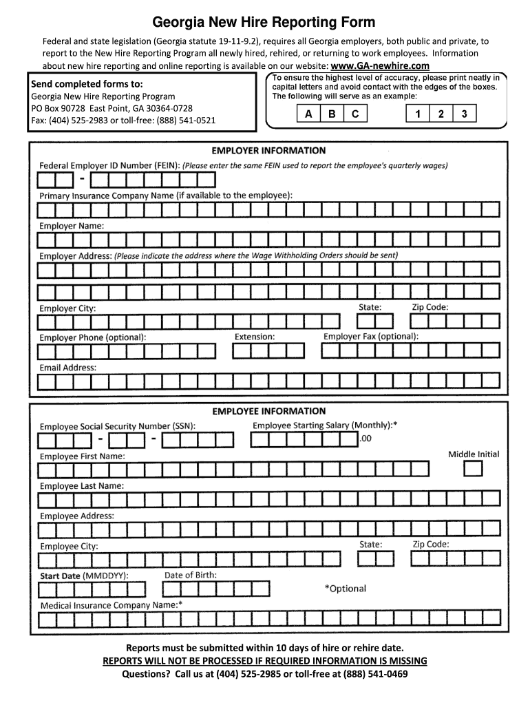 Ga Tax Reporting Form 2022 Employee 2022 Employeeform