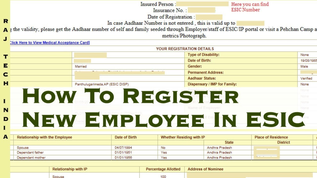 How To Register New Employee In ESIC ESIC Pehchan Card Online 