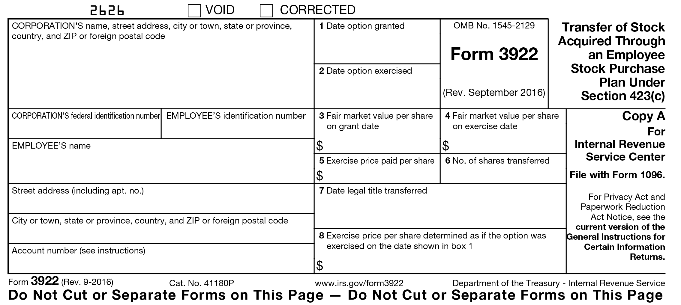 IRS Form 3922 Instructions 2022 How To Fill Out Form 3922