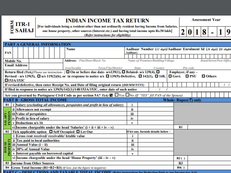 ITR Filing 2018 19 A Step By Step Guide On How To File Online Return