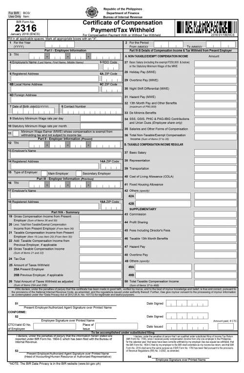 Know The BIR Form 2316 QNE Payroll System With BIR Form 2316