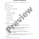 Los Angeles California Exit Interview Checklist Involuntary