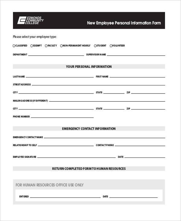 Nc New Employee Hire Forms 2022 Employeeform