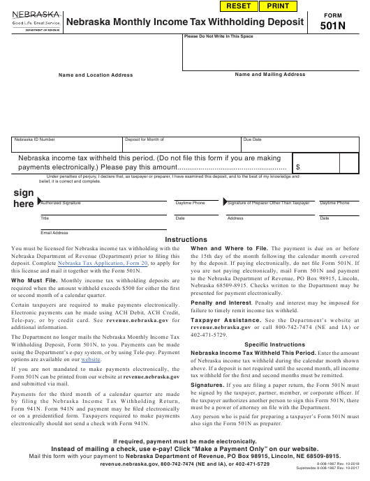 Nebraska State Tax Form For Employee Withholding 2022 Employeeform