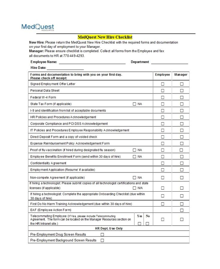 New Employee Form Checklist Nc 2022 Employeeform