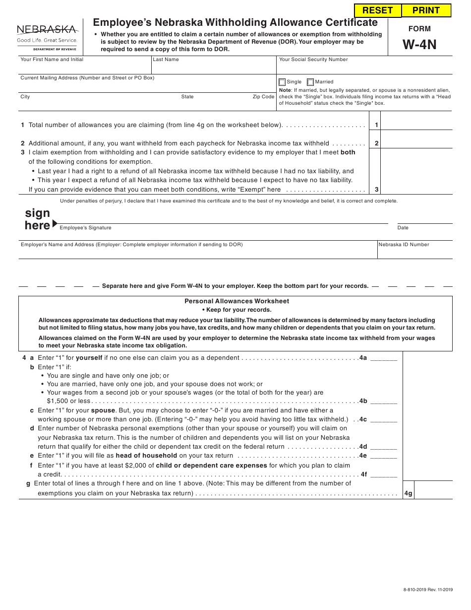 New Employee Forms Nebraska 2022 Employeeform