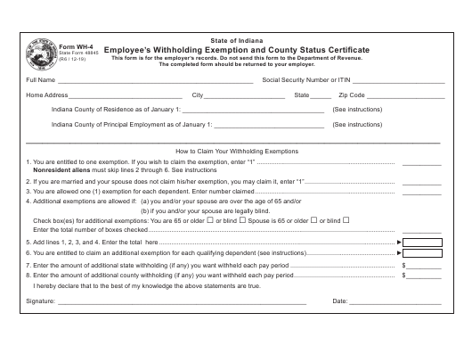 New Employee Tax Forms Indiana 2022 Employeeform