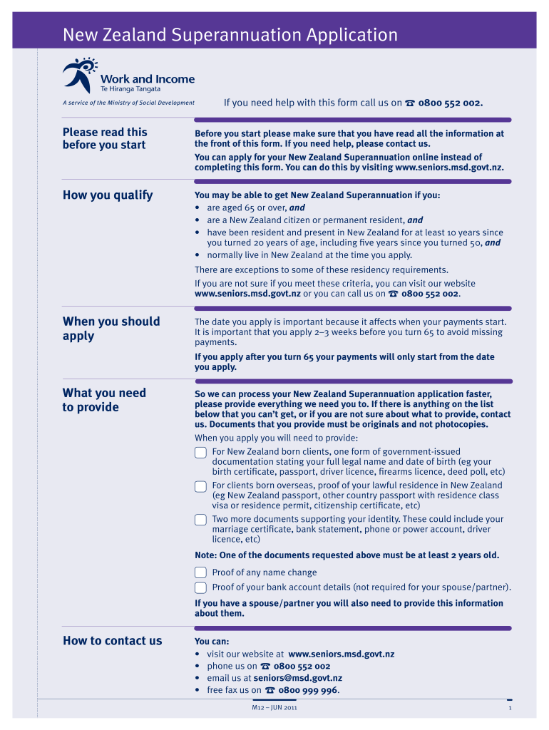 Nz Superannuation Application Online Fill Out And Sign Printable PDF 