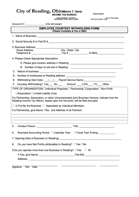 Ohio New Employee Tax Forms 2022 Employeeform