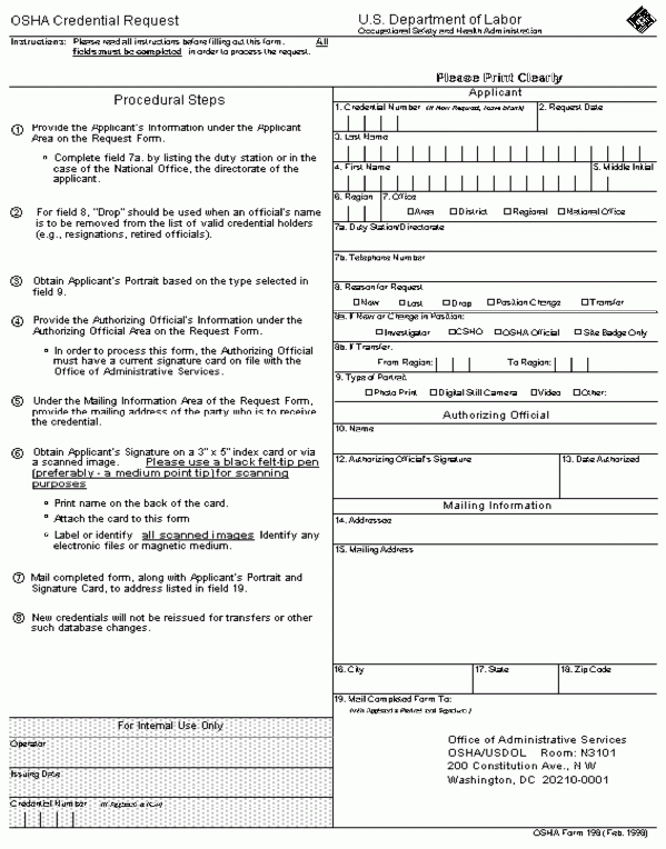 OSHA Credential Cards Program Occupational Safety And Health 
