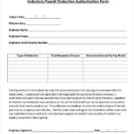 Payroll Deduction Form Template 10 Free Sample Example Format