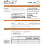 Payroll Deduction Form Template 10 Free Sample Example Format