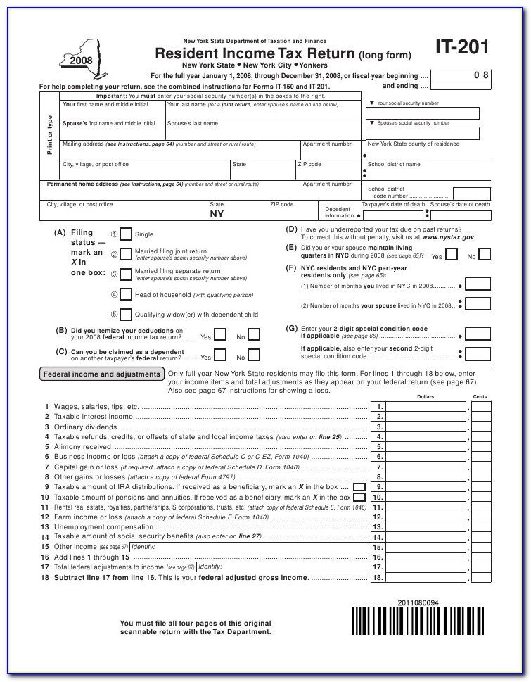 Printable Ny State Tax Form It 201 Form Resume Examples VEk19Rmk8p