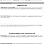 Professional Technical Performance Evaluation Form Download Printable