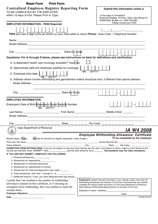 State Of Iowa Employee Tax Forms 2022 Employeeform