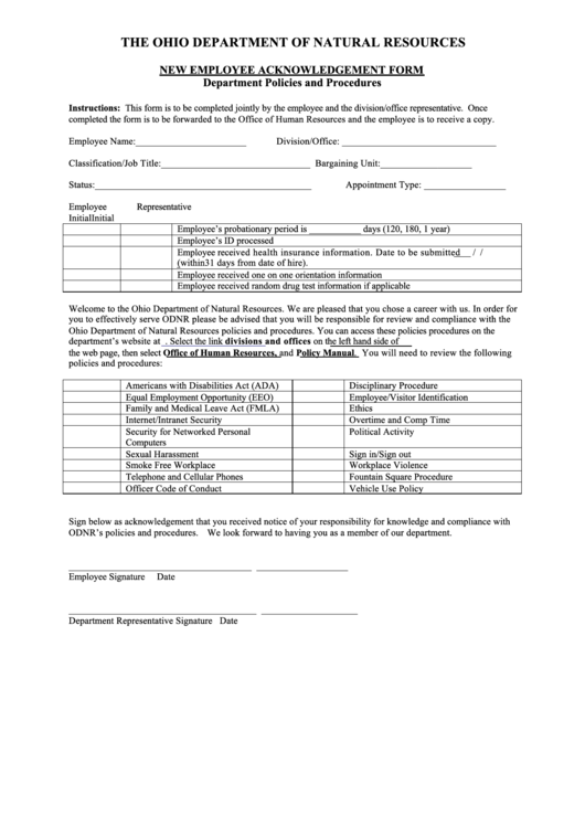 Top 5 Ohio New Hire Form Templates Free To Download In PDF Format